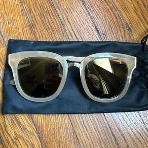 Peach and rose gold sunglasses